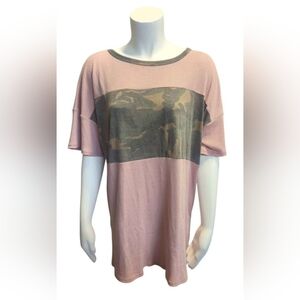 Pink and Gray Womens Shirt